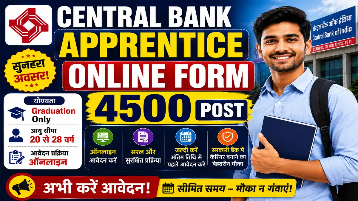 Central Bank Apprentice Online Form 2026 | 4500 Post